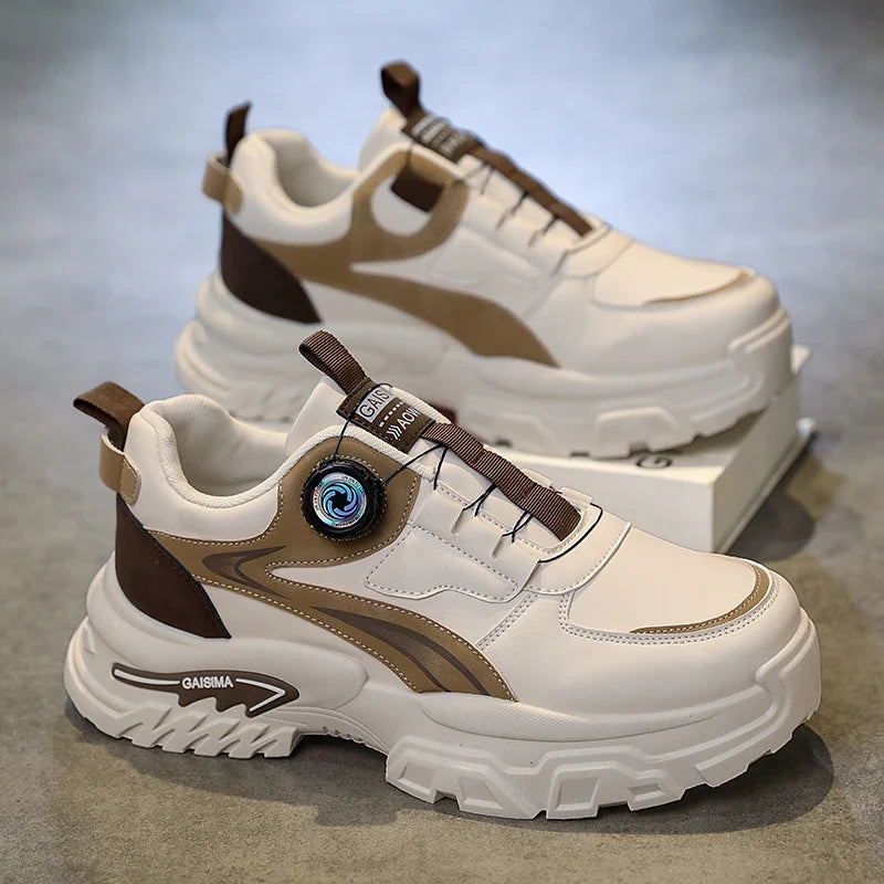 Autumn New Men's Versatile High-Top Trendy Thick-Soled Running Shoes