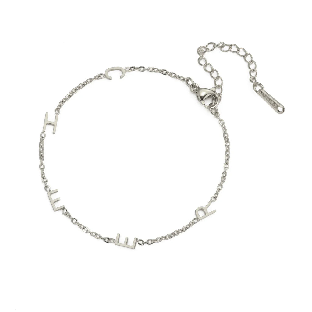 Lemegeton Customized Initial Bracelet with Symbol A-Z Letters Bracelets Stainless Steel Jewelry for Mom Mama Personalized Gifts