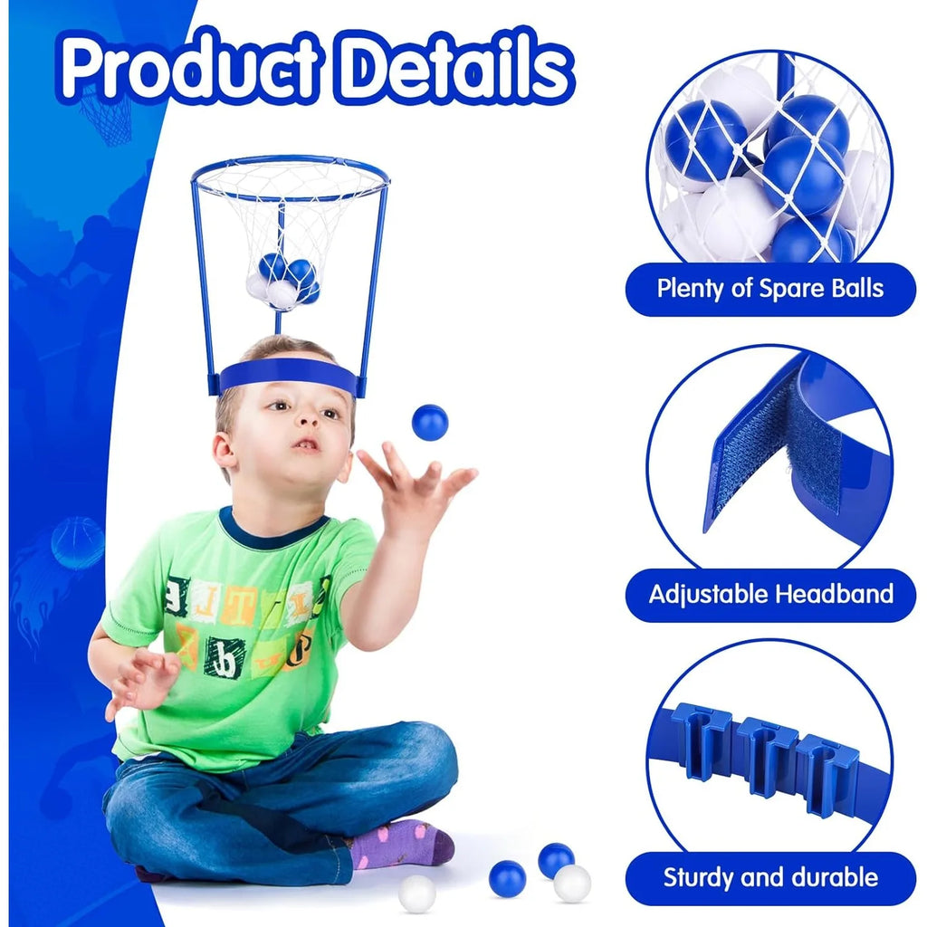 2 Pack Head Hoop Basketball Party Game for Kids Adults Adjustable
