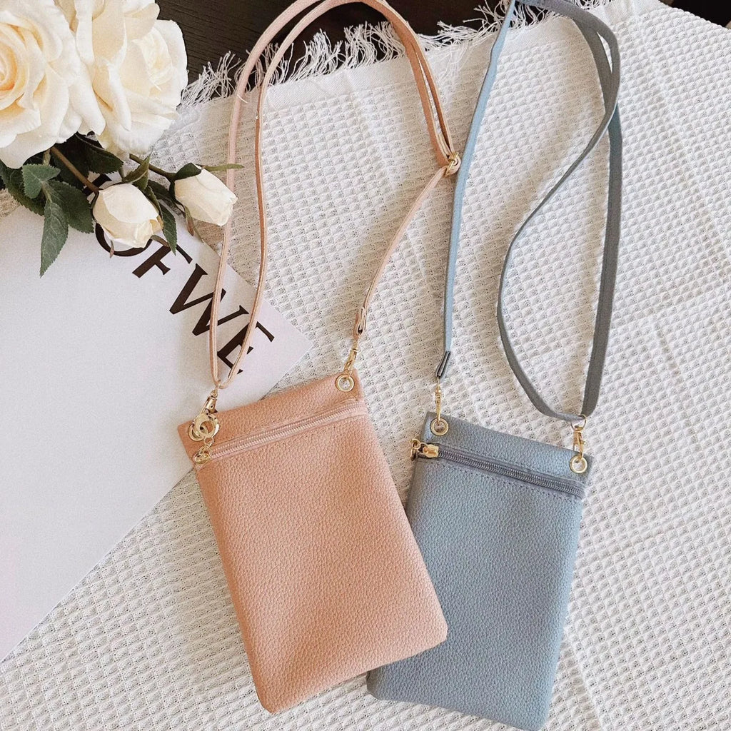 Mini Crossbody Bag PU Litchi Pattern Personalized Fashion Phone Bag Sweet Women's Convenient Shoulder Bag Purses and Handbags