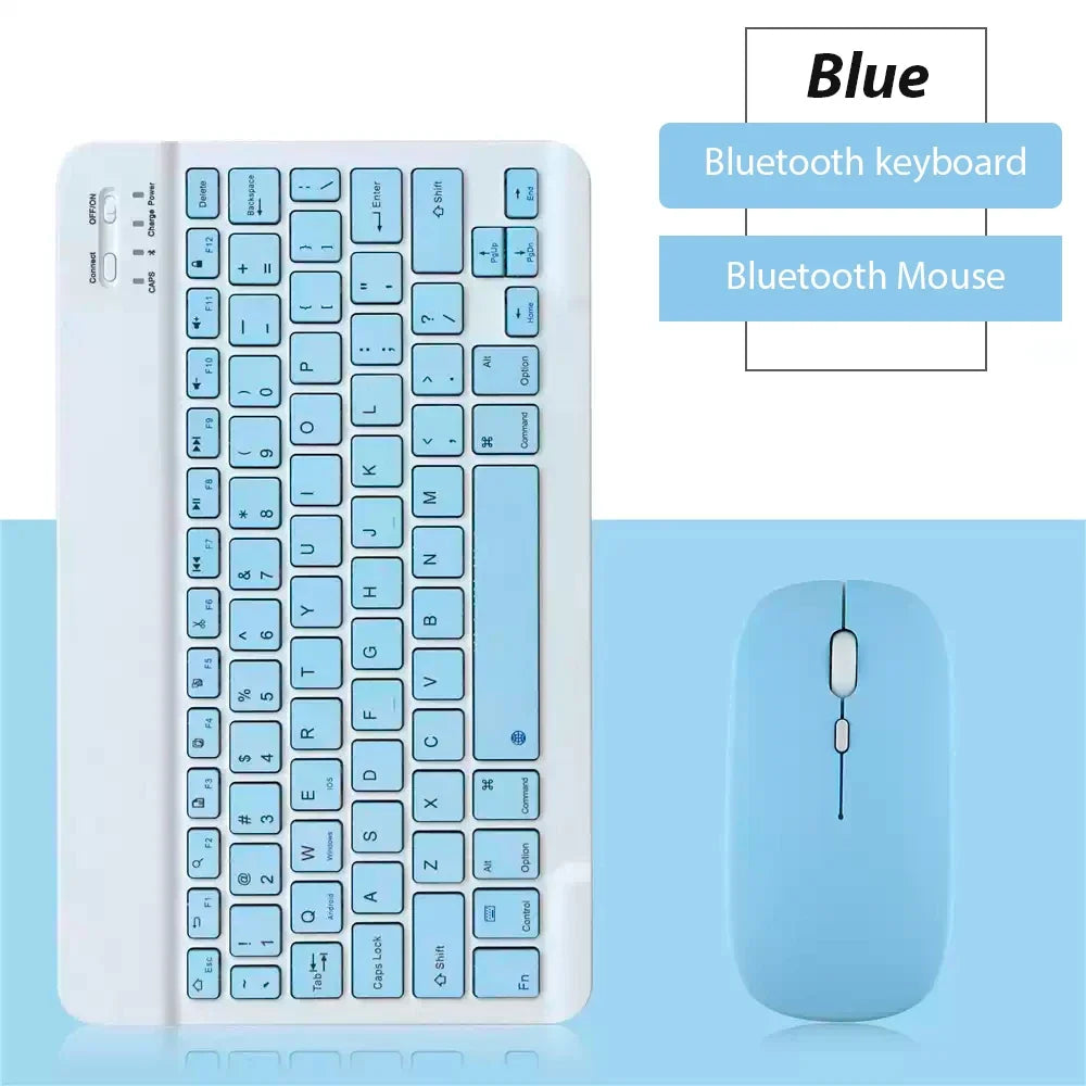 EMTRA™ Bluetooth Wireless Keyboard & Mouse – Rechargeable, Silent, 7 Colors, iPad, Phone & Tablet Ready | FlipStylez LLC®