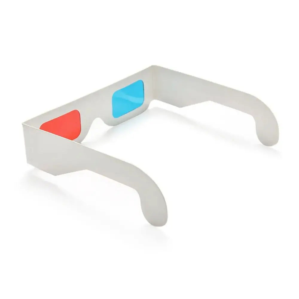 1Pc Universal 3D Glasses Cardboard Paper Glasses Portable Red Blue Cyan 3D TV Movie Game Glasses for DVD 3D Gaming Real Cinemas