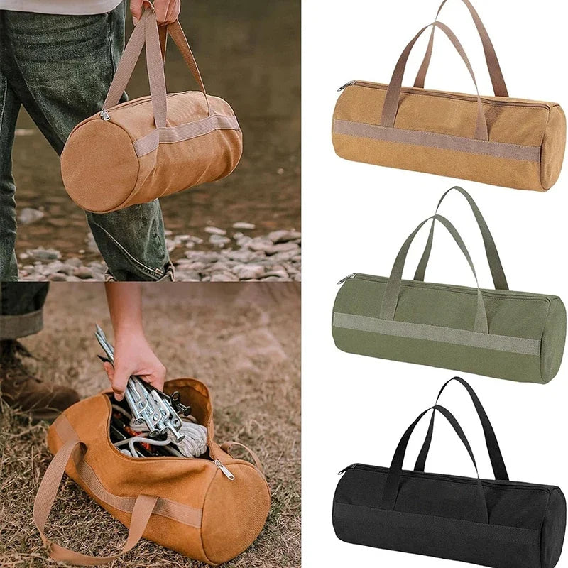 Camping Tools Storage Bag Large Capacity Cylinder Tent Stake Bag