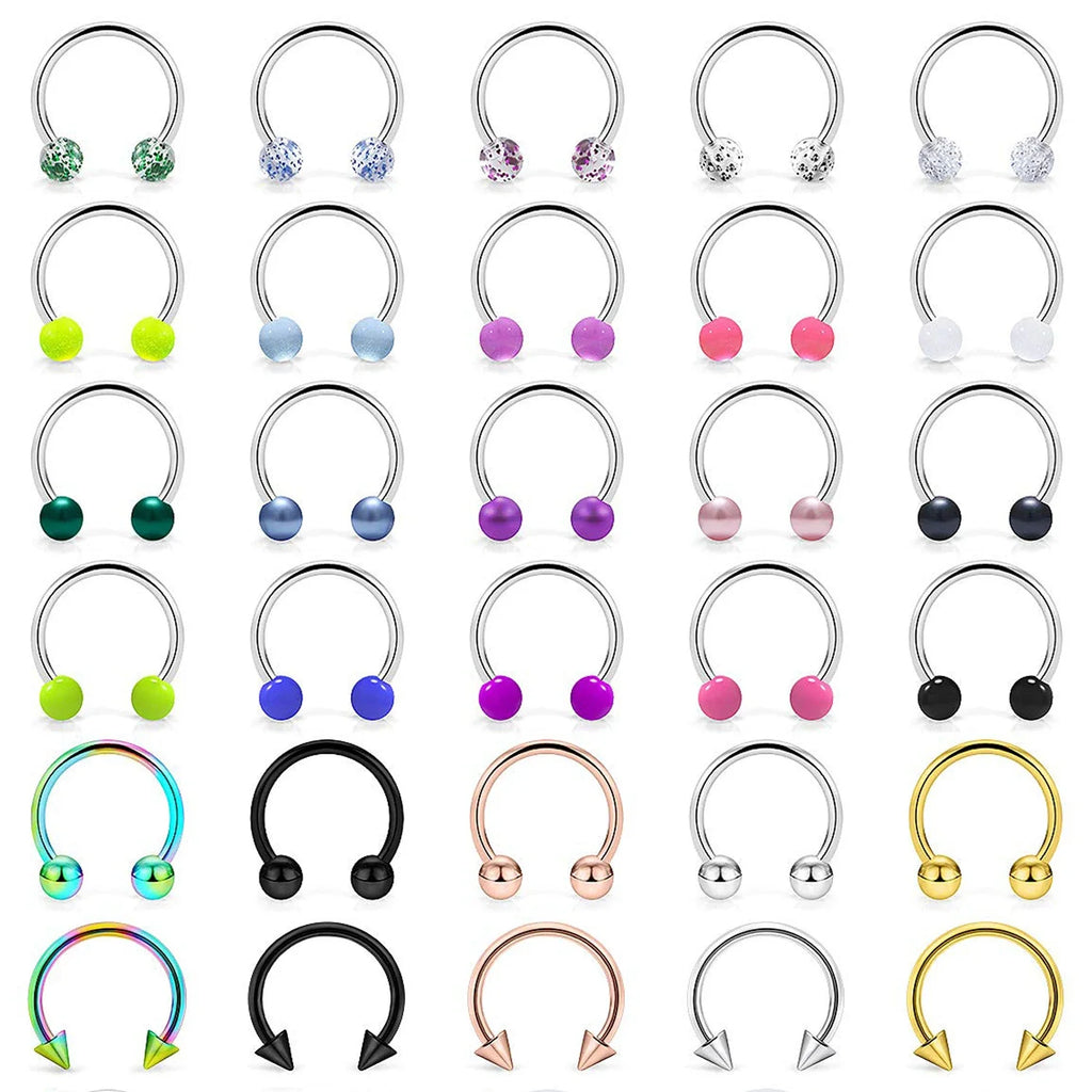 31 Styles 16G Surgical Steel 1 Pcs Nose Septum Rings Piercing Jewelry