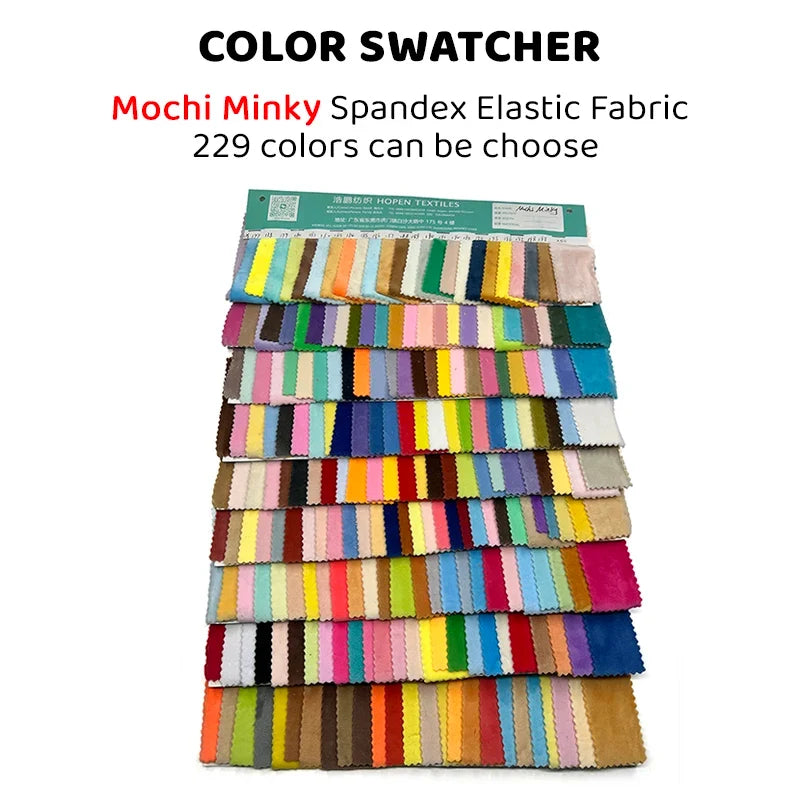 40colors 50x50cm Stretch Mochi Smooth Minky Fabric Hopen 95% Polyester 5% Spandex Stretch 4 Side Plush Fabric For Diy Sewing Toy