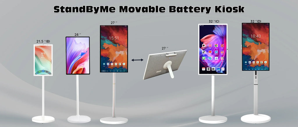21.5 24 27 32 Inch Wireless Smart Portable TV Android Monitor with 1300W Camera 5H Battery Life Touch Screen Display