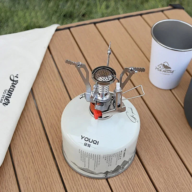 Gas Cooker Camping Accessories  Portable Outdoor Camping Aluminum Alloy Ultra Light Picnic Cooking Camp Stove Survival Furnace