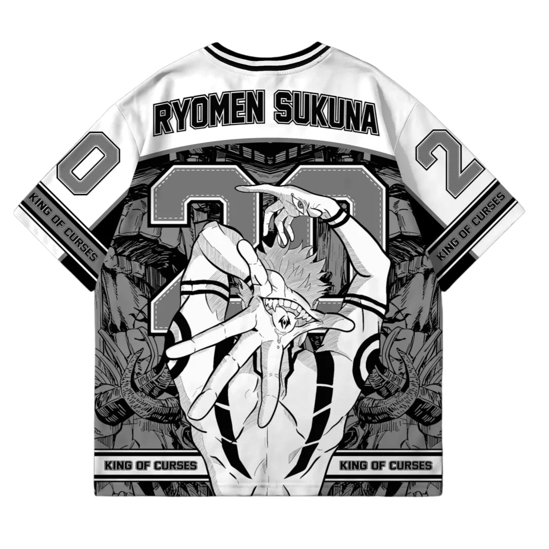 Bandai Sukuna Jujutsu Kaisen Monochrome Manga Panel Jersey Cursed King
