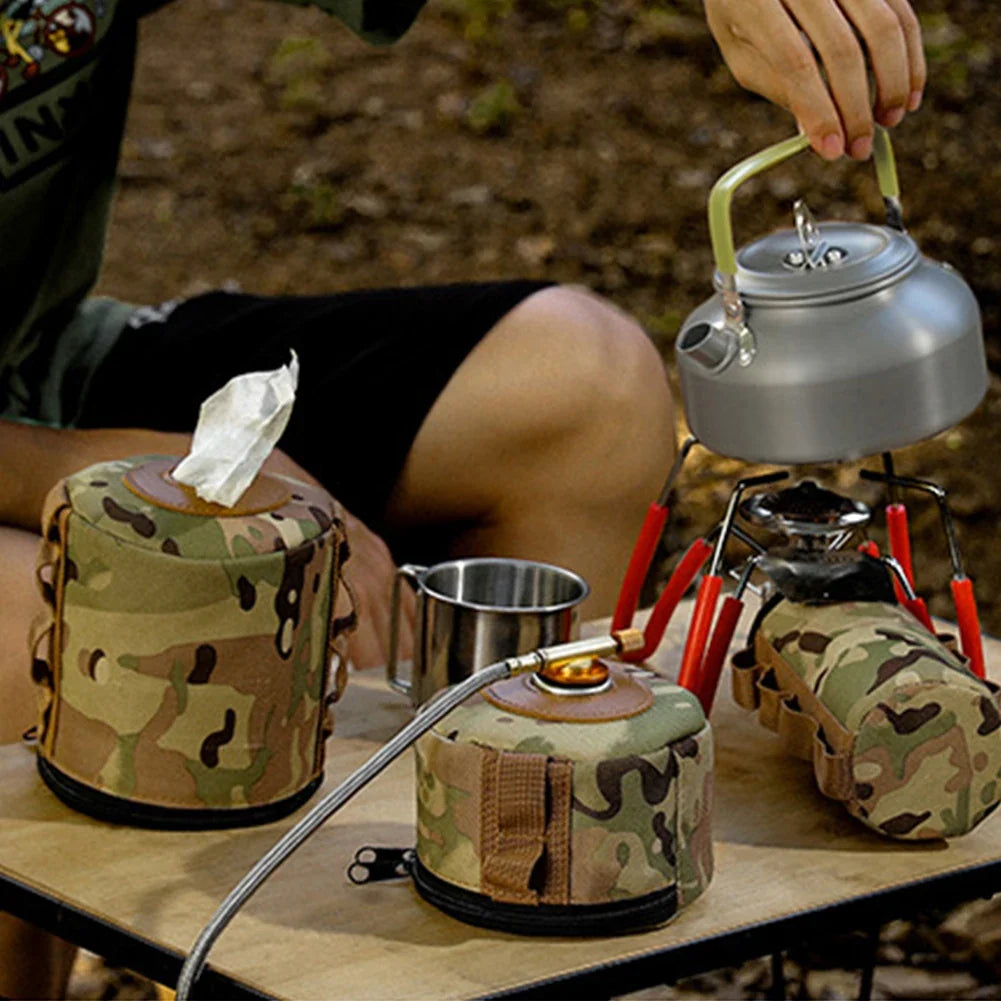 Camping Gas Can Portable Ventilated Propane & Butane Protector Outdoor