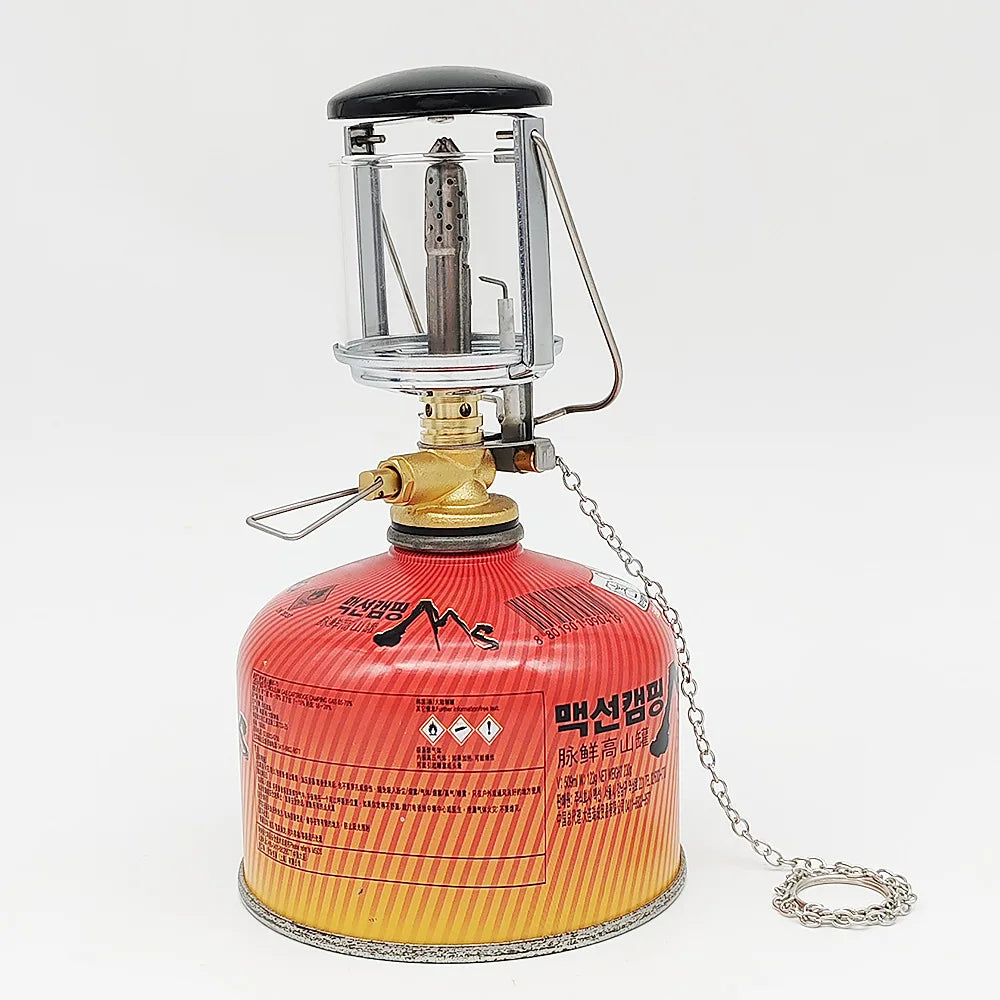 Camping Light Tent Lamp Portable Petrol Lantern Garden Glass Lamp