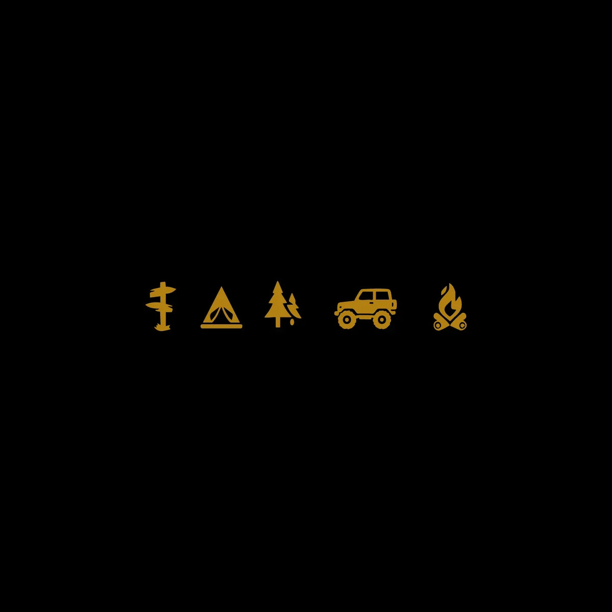 Camping Icons Outdoor Campfire Hiking Die Cut Vinyl Decal Sticker for