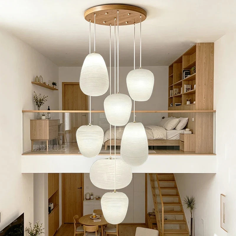 Nordic Home Decoration Stair Chandelier LED Pendant Lights Modern Ceiling Light Indoor Lighting Fixtures For Living Room Bedroom
