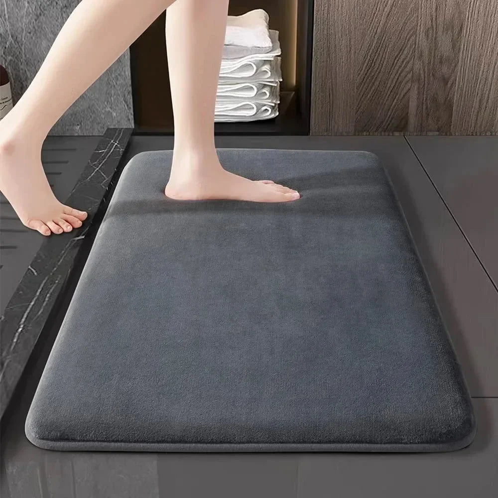 Bath Mat & Bathroom Extra Thick & Soft Memory Foam & Non Slip Super