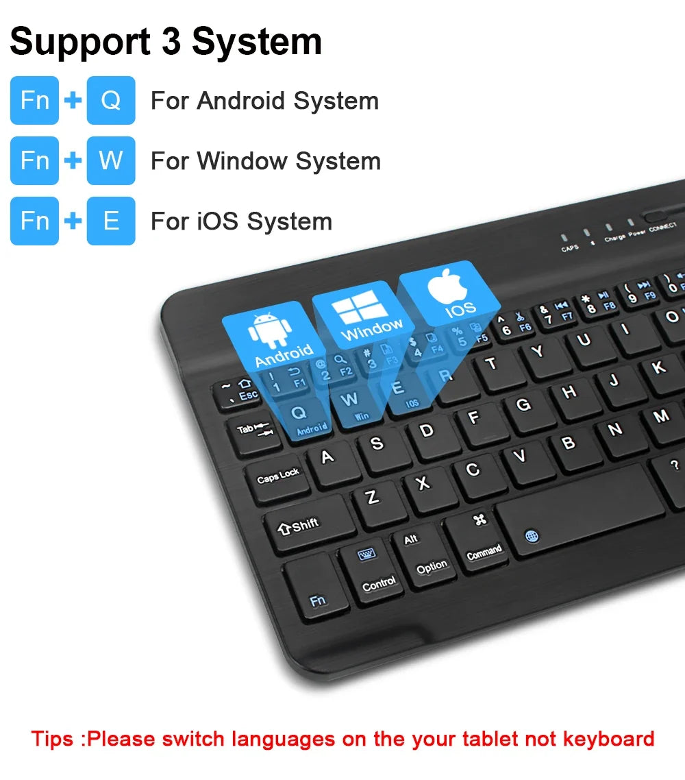 EMTRA™ Bluetooth Wireless Keyboard & Mouse – Rechargeable, Silent, 7 Colors, iPad, Phone & Tablet Ready | FlipStylez LLC®