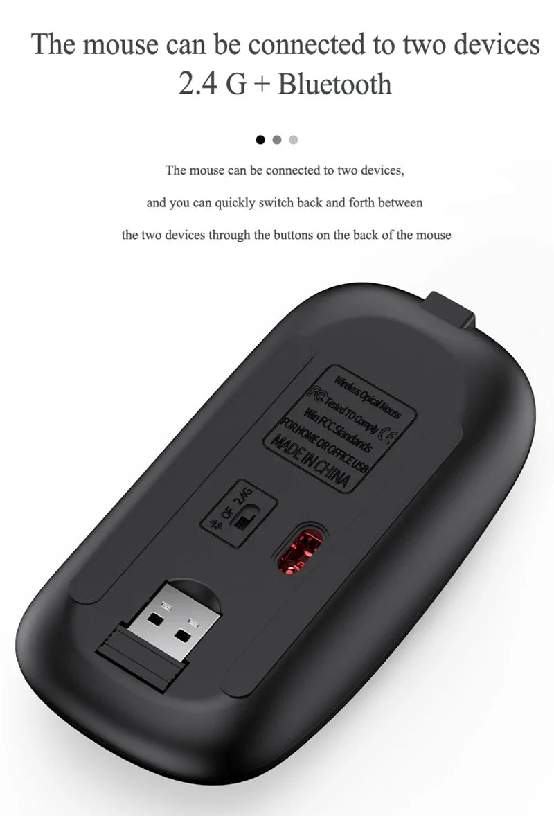 FlipStylez™ Mini Wireless Keyboard & Mouse Combo – Bluetooth 5.0 & 2.4G, Ultra-Slim, Silent, Multi-Device | FlipStylez LLC®