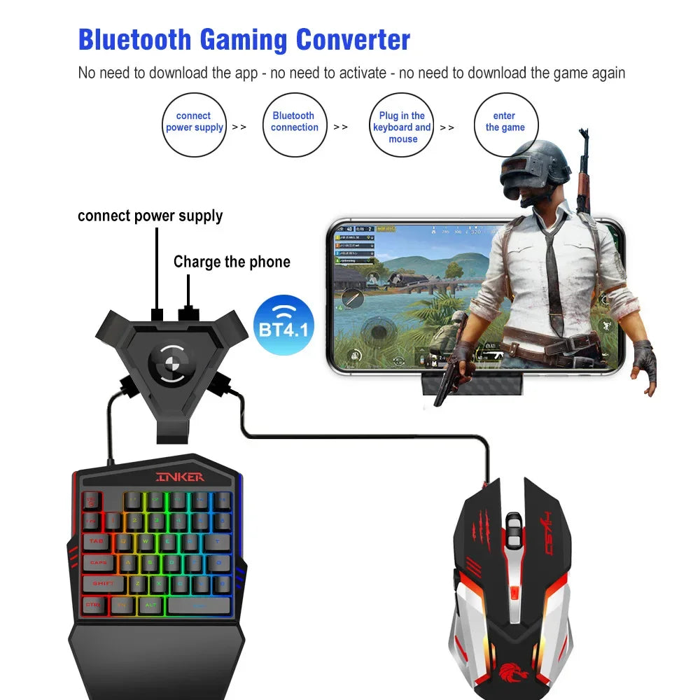 V100™ One-Handed Wired Gaming Keyboard – 35-Key LED Backlit, Waterproof, Wrist Support, Multimedia FN Keys, Keyboard Only, + A907 Mouse & + H300 Mouse Combos | FlipStylez LLC®