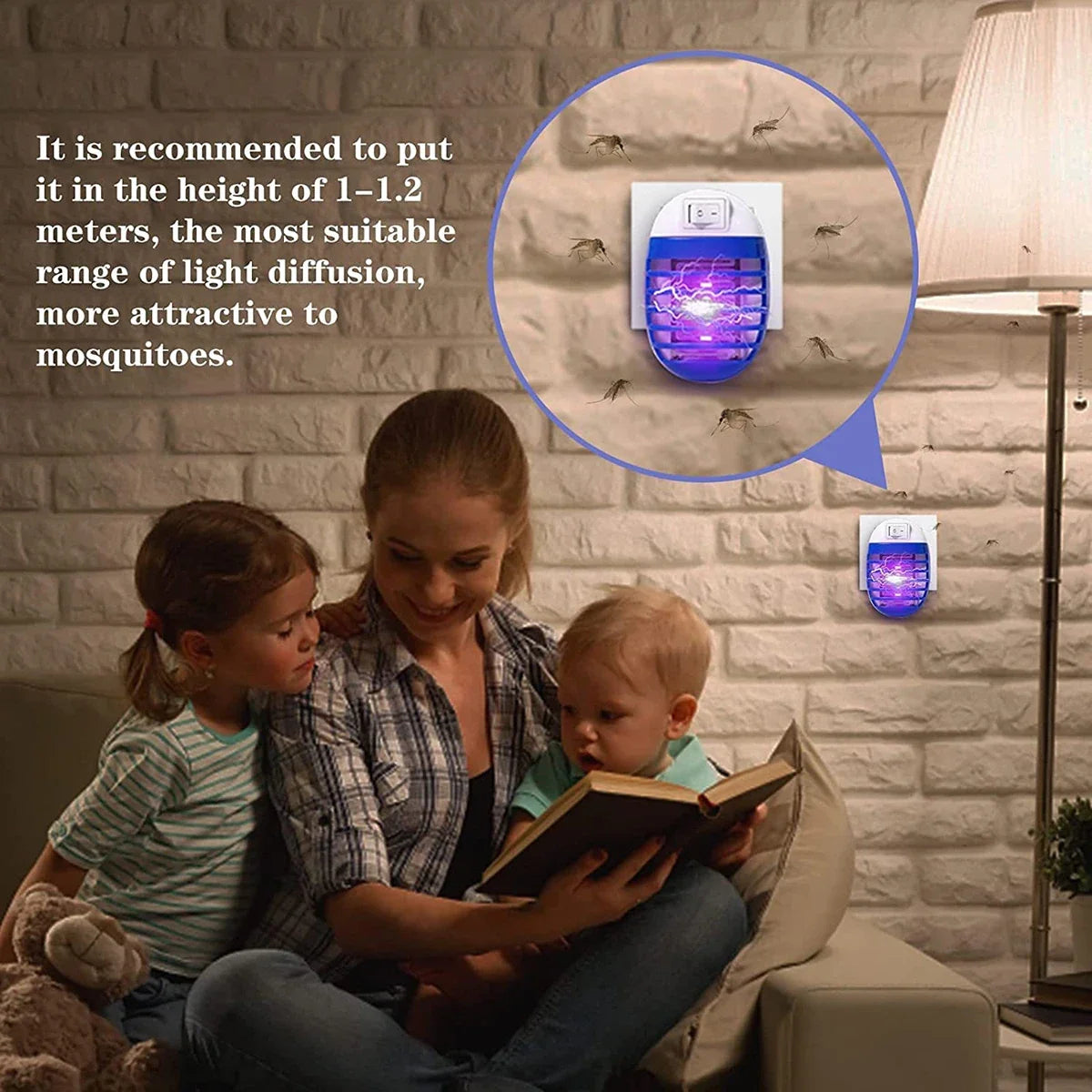 2pcs LED Socket Mosquito Killer Lamp Us/eu Plug Electric Mosquito Fly