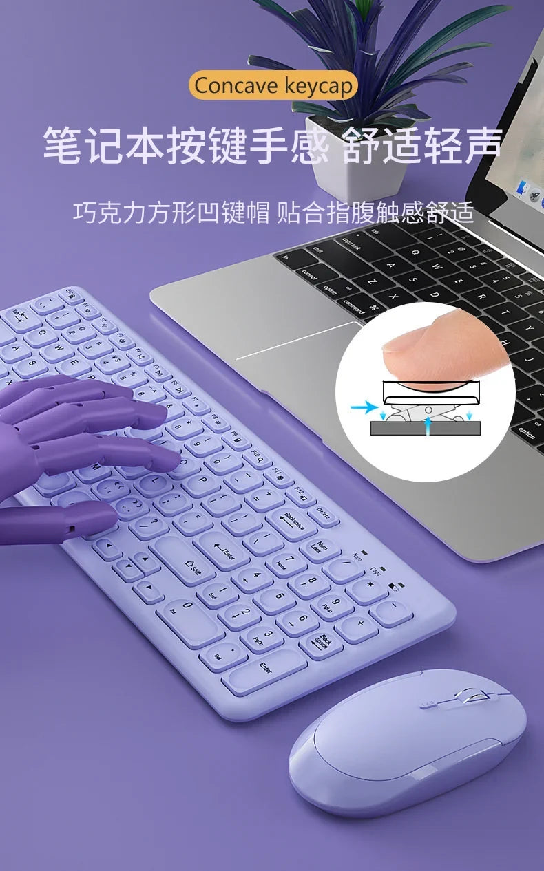 DIGIBLUSKY HW256™ Wireless Keyboard & Mouse Set – Ultra Slim, Scissor Keys, 1200 DPI, Multimedia, Ergonomic, Keypad Only & Full Suit, Pink, Green, White & Black | FlipStylez LLC®