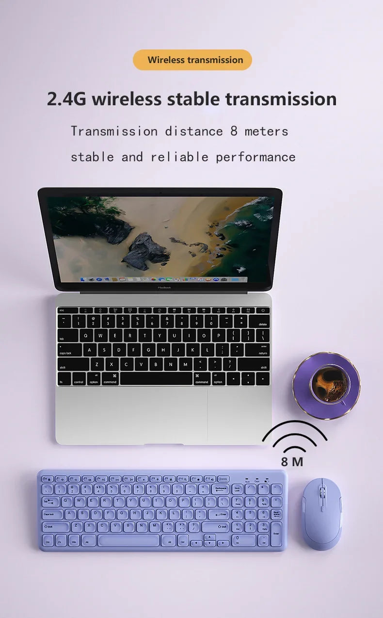 DIGIBLUSKY HW256™ Wireless Keyboard & Mouse Set – Ultra Slim, Scissor Keys, 1200 DPI, Multimedia, Ergonomic, Keypad Only & Full Suit, Pink, Green, White & Black | FlipStylez LLC®
