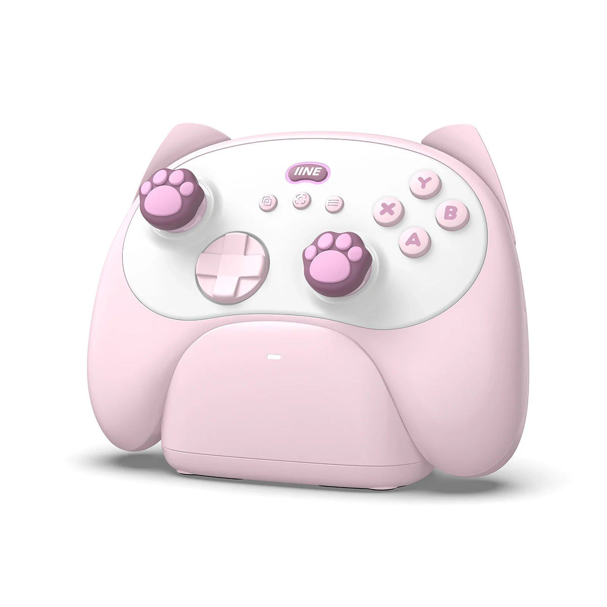 IINE PC/iOS/Android/Phone/Switch Meow Cat Controller with Charging Dock, Hall Effect Joystick & Trigger  Two-Player Game