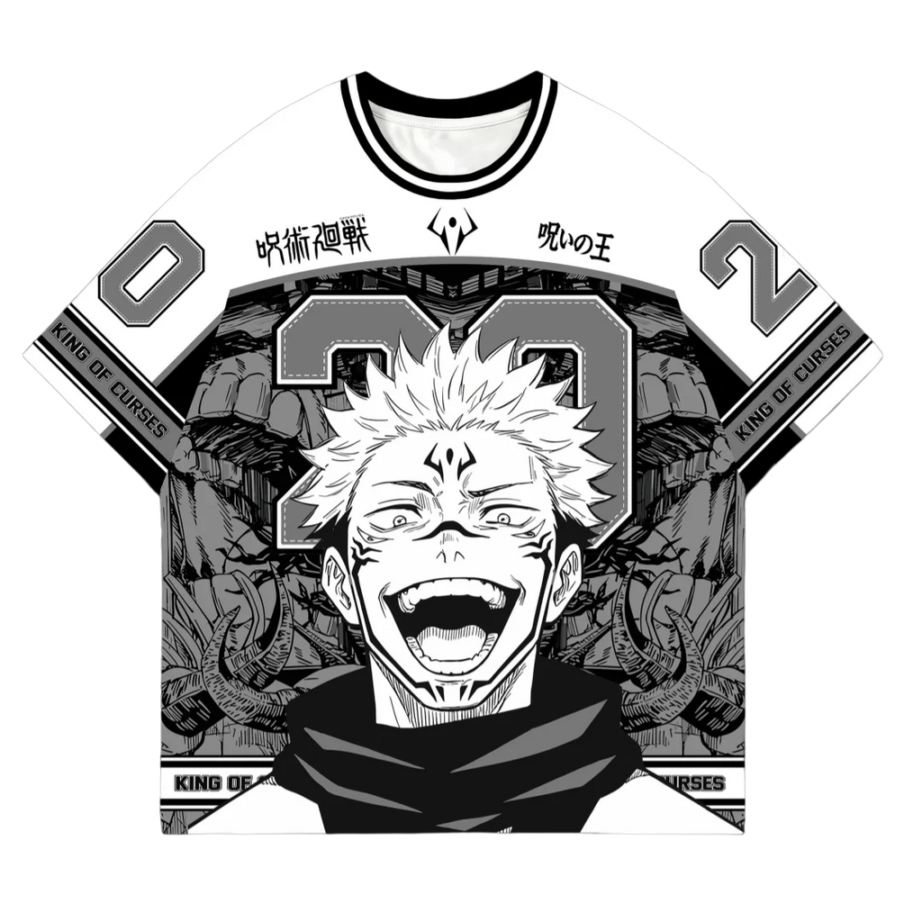 Bandai Sukuna Jujutsu Kaisen Monochrome Manga Panel Jersey Cursed King