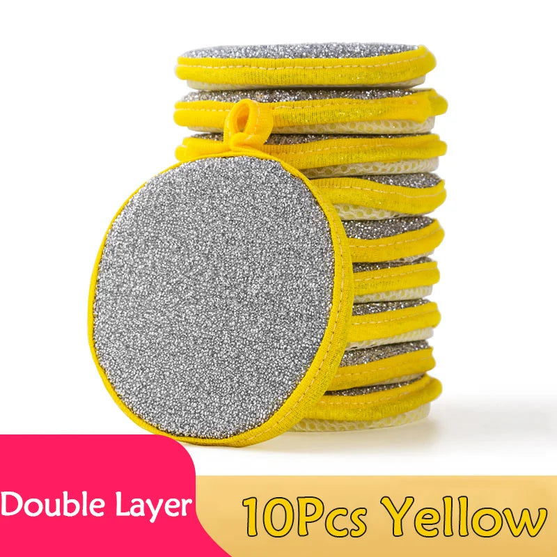 5/10/20pcs Double Side Dishwashing Sponge Dish Washing Brush Pan Pot
