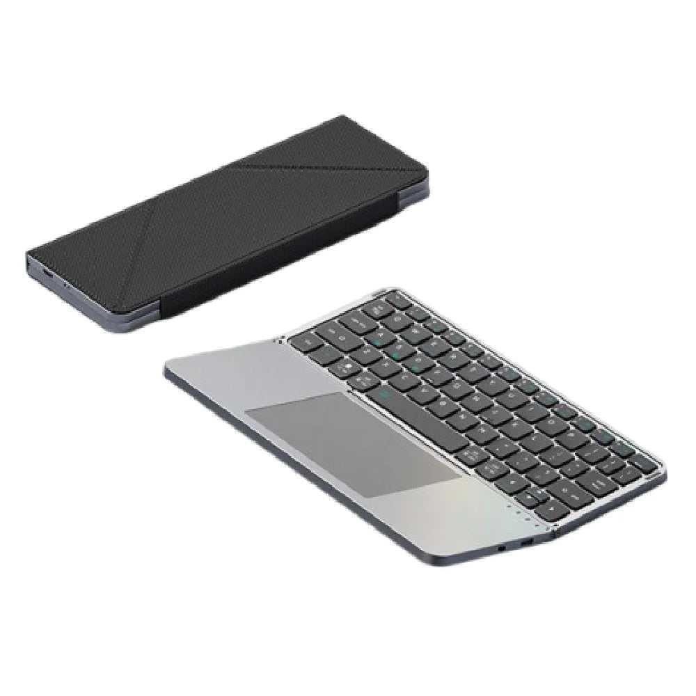 Bluetooth 5.3 Wireless Bluetooth Keyboard Portable Detachable Foldable Keyboard Universal Compact Rechargeable Keyboard Travel