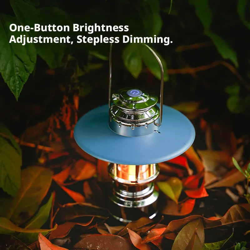 Camping Tent Vintage LED Lantern Portable Handheld Emergency Charging