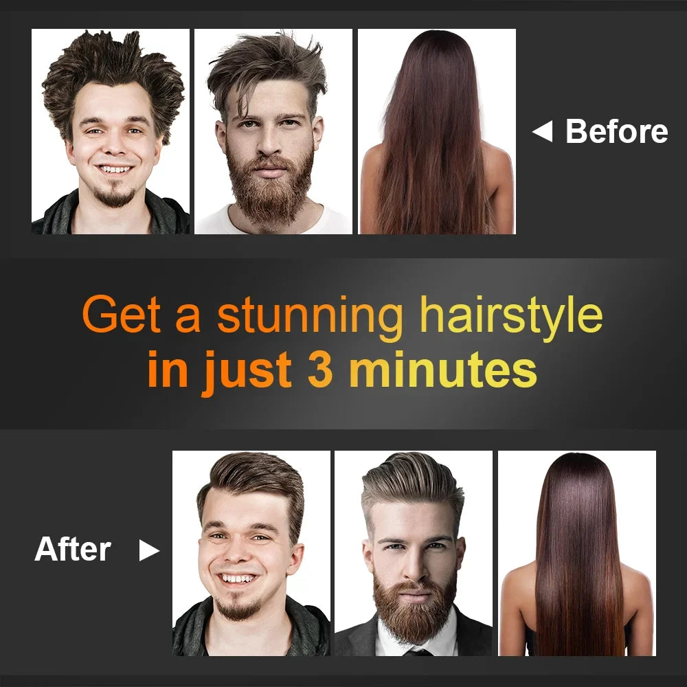 Anlan Beard Hair Straightening Brush Hot Heated Comb Men Beard
