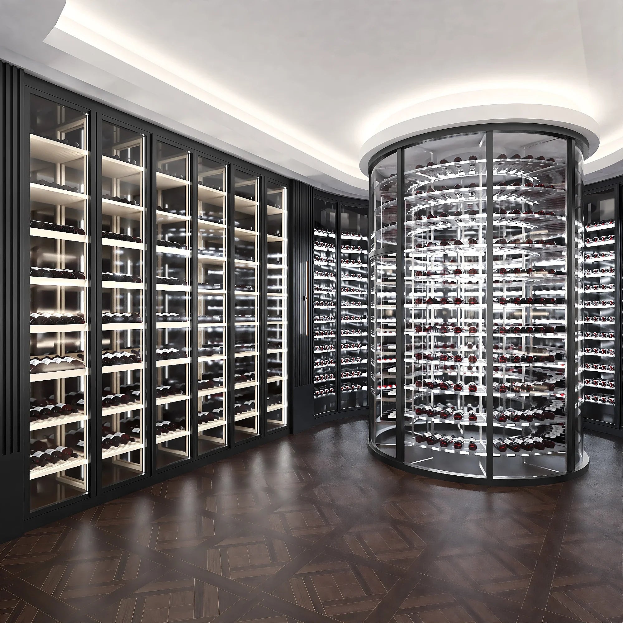 Top Sell Wine Fridge Chiller Split Type Cooling Unit System Wine Cabinet Multiple Temperature Zone Smart Wine Cooler