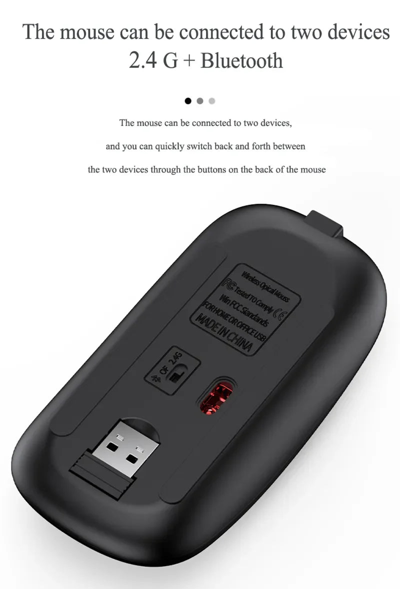 Luxuglow™ Bluetooth 5.0 & 2.4G Wireless Keyboard & Mouse Combo – 109 Keys, Tri-Mode, Scissor-Switch, 200H Battery, 30-Day Charge, Multi-Device, Silver, Black & Sets | FlipStylez LLC®
