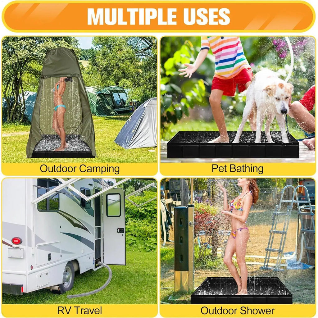 Camping Shower Tent Floor Base Outdoor Tent Shower Tray Folding Shower
