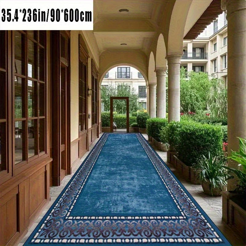 Blue Long Runner Rugs Bohe Carpet for Living Room Hallway Home Decor