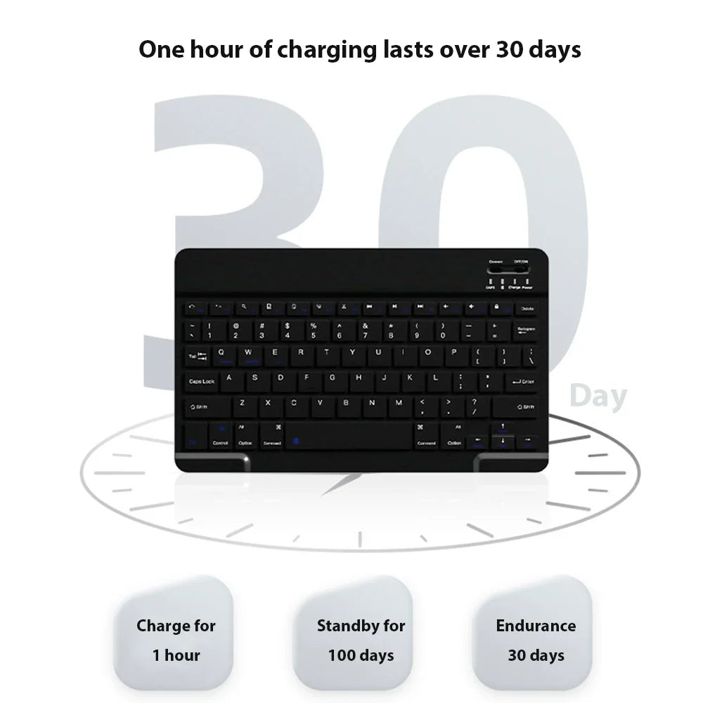 EMTRA™ Bluetooth Wireless Keyboard & Mouse – Rechargeable, Silent, 7 Colors, iPad, Phone & Tablet Ready | FlipStylez LLC®