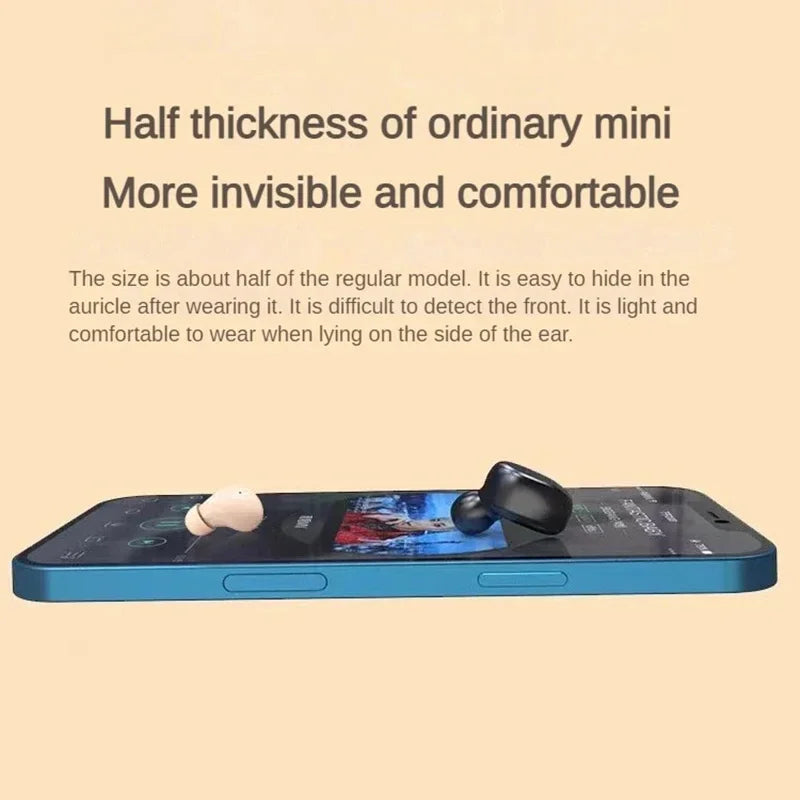 Bluetooth 5.3 Sleeping Earbuds Wireless Mini Headphones For Work TWS Earphone Stereo Hidden Headsets with Mic HD Call Waterproof