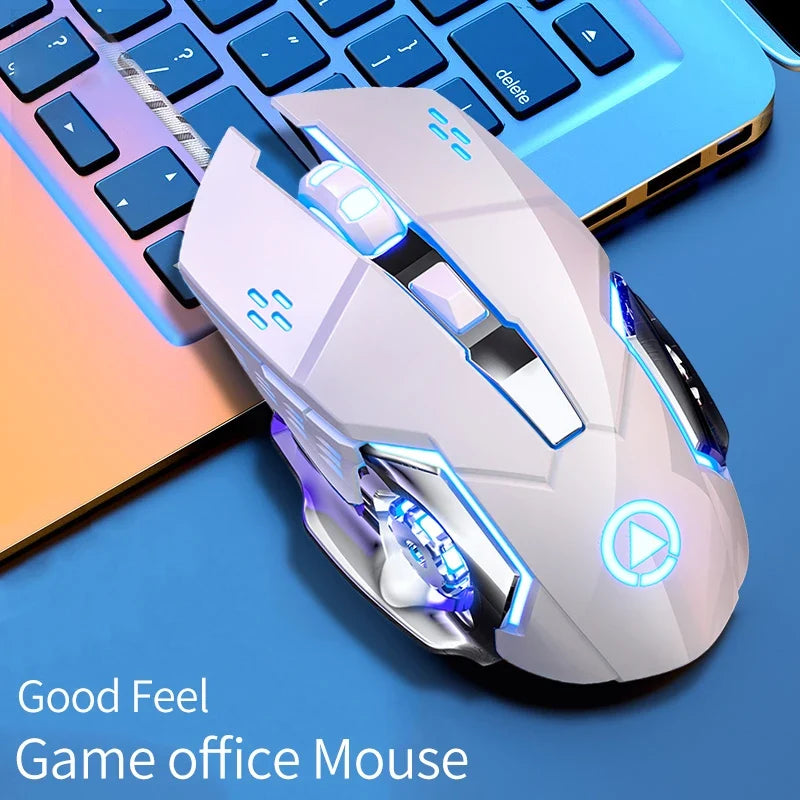YINDIAO™ Wired Backlit Keyboard & Mouse Combo – Mechanical Feel, USB Ergonomic Gaming & Office Set | FlipStylez LLC®
