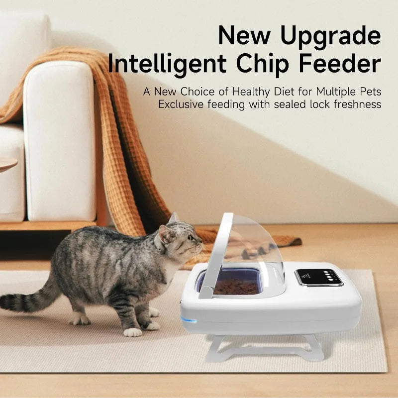 Automatic Pet Feeder with Collar Sensor, Anti Food Grabing