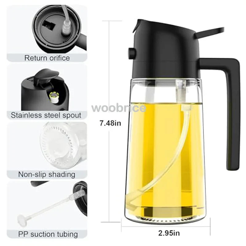 2in1 Kitchen Spray Oil Dispenser Oil Sprayer Polisher or Only Brush