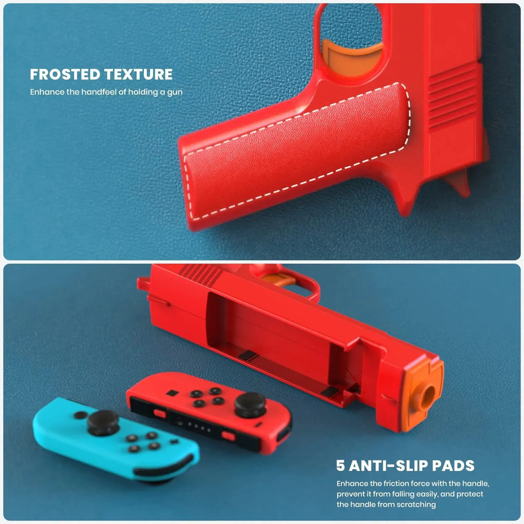 New For NS Switch Small Handle Shooting Game Gun Stock Grip Switch OLED Left and Right Controller Gun Stock Handle 2 Packs