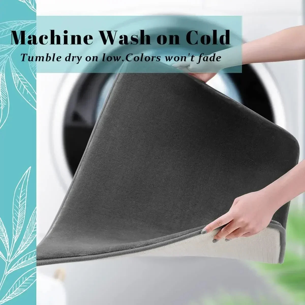 Bath Mat & Bathroom Extra Thick & Soft Memory Foam & Non Slip Super