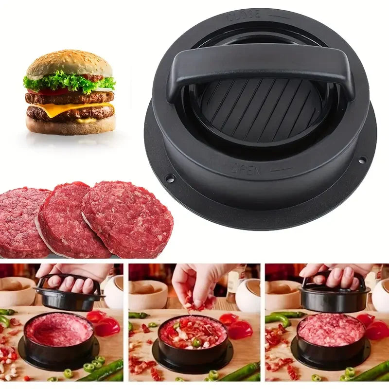 Burger Press Mold & Patty Press Maker -3 in 1 Stuffed Hamburger Patty