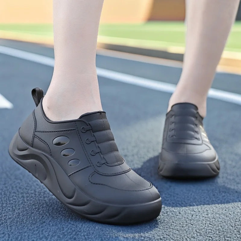 New winter warm plush rain shoes women's galoshes waterproof fur lined water resistant boots woman chunky Insulated rubber shoes