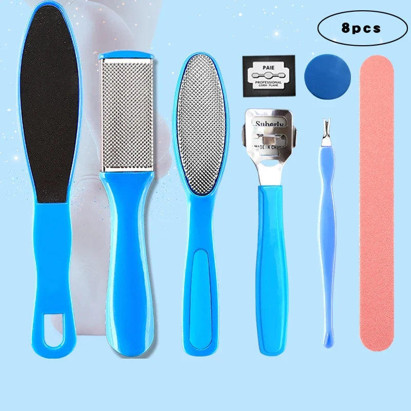 8 Piece Set Foot Octopus Fish Eye Exfoliating Heel Sharpener Heel