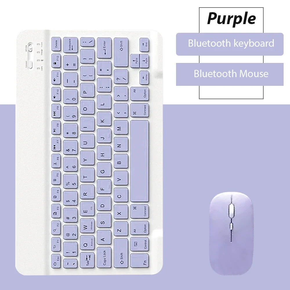 EMTRA™ Bluetooth Wireless Keyboard & Mouse – Rechargeable, Silent, 7 Colors, iPad, Phone & Tablet Ready | FlipStylez LLC®