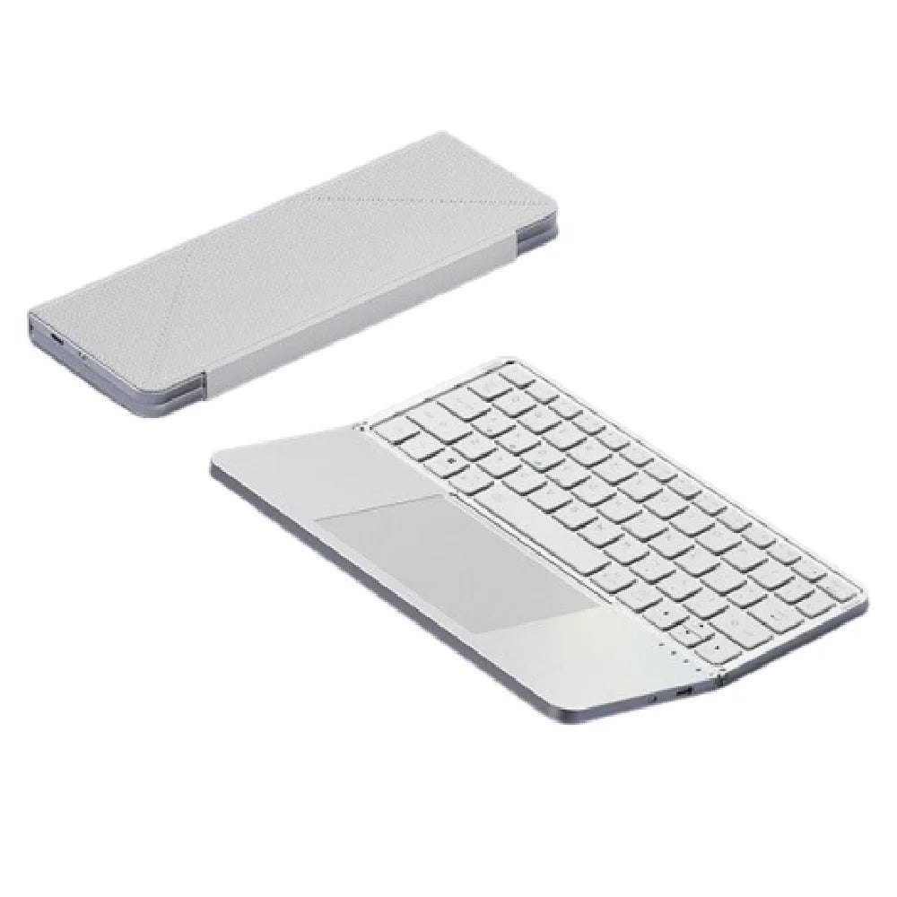 Bluetooth 5.3 Wireless Bluetooth Keyboard Portable Detachable Foldable Keyboard with Touchpad Universal Rechargeable Keyboard