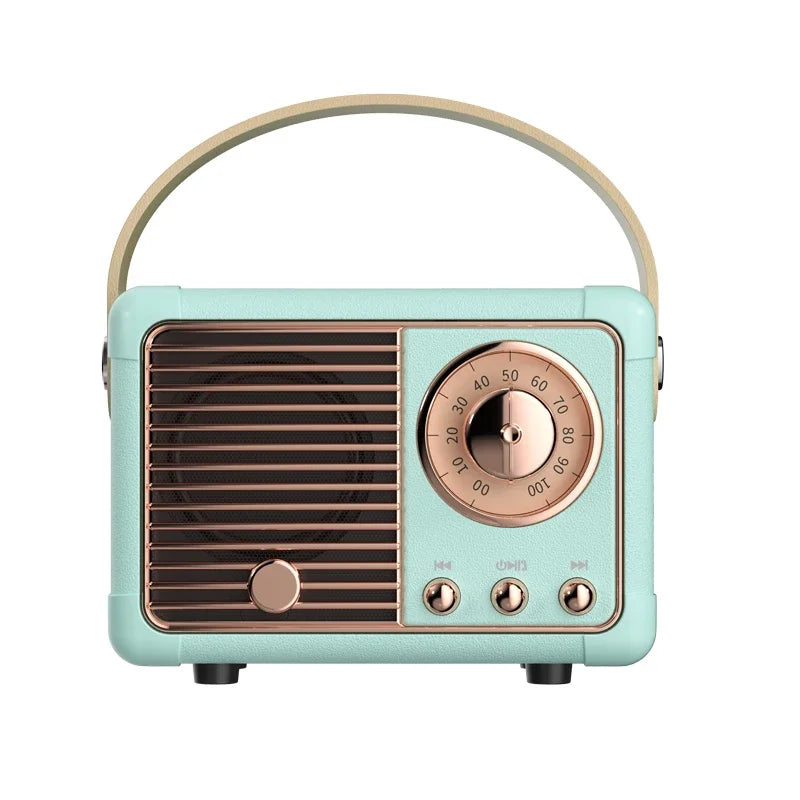 Retro Bluetooth Speaker Wireless Card Portable Subwoofer Mini Outdoor Student Small Bluetooth Speaker