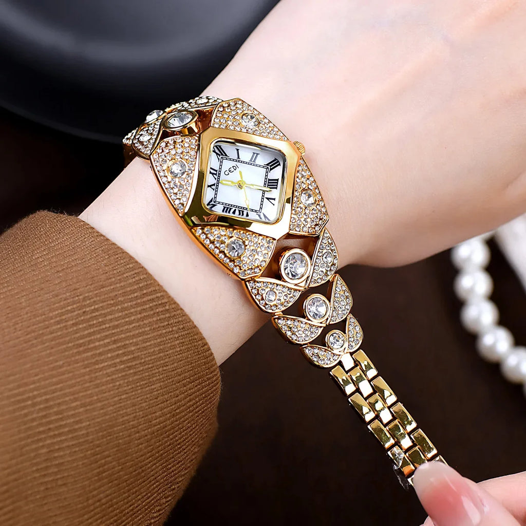 New Women Watch Light Luxury Brand Diamond Inlaid Bracelet Watches