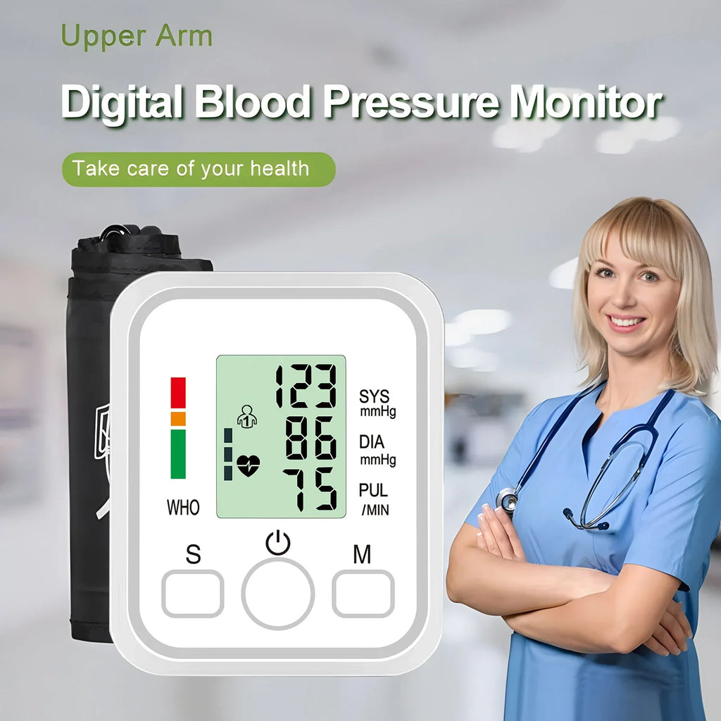Blood Pressure Test Kit BP Monitor Upper Arm Automatic Tonometer