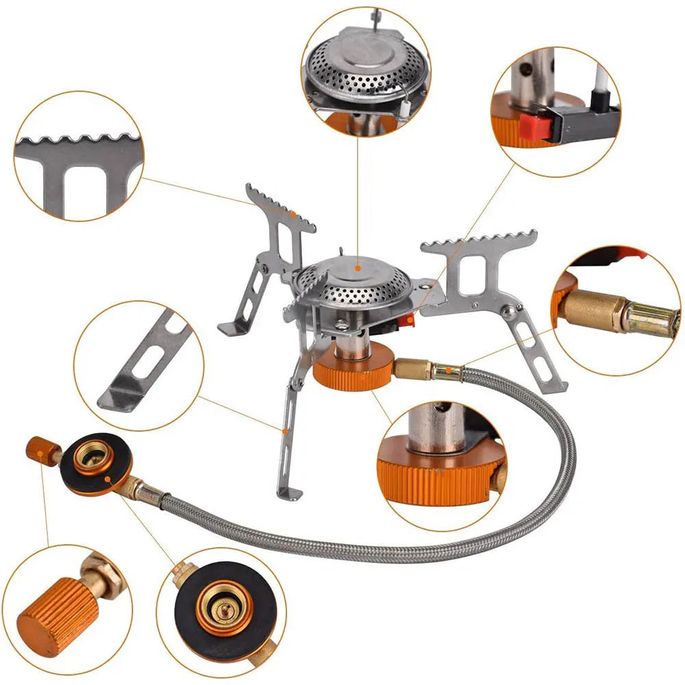 Camping Gas Stove Outdoor Tourist Burner Big Power Heater Tourism