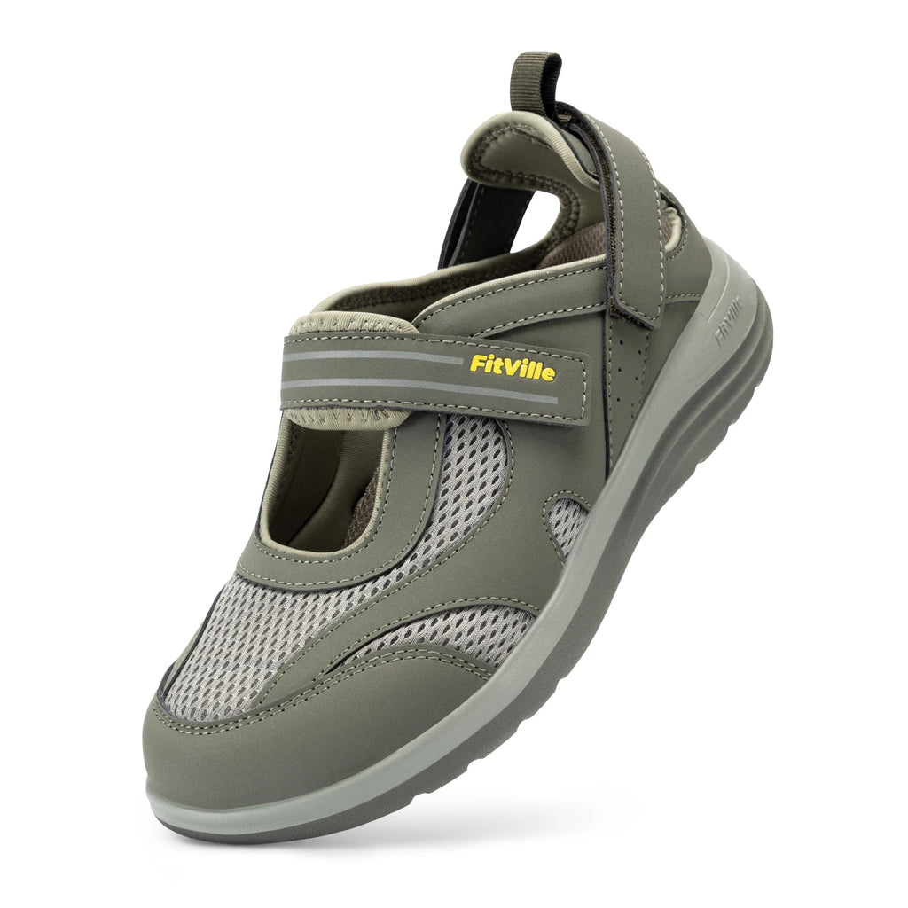 Fitville Women's Sandals Mary Jane Casual Shoes Widened Toe For Swollen Feet Lightweight Breathable Outdoor Elderly Shoes Sandal